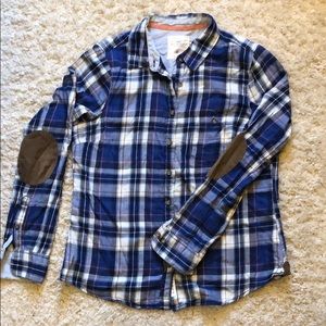 Flannel with elbow patches